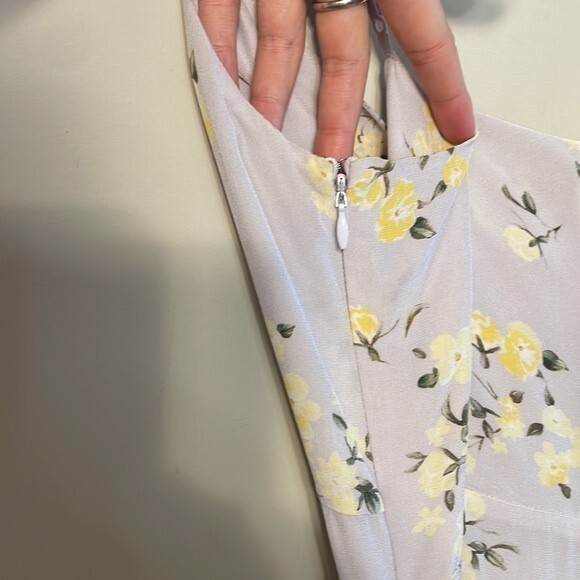 Intermix Floral Octavia Lilac Jumpsuit Size 2 - Picture 9 of 13